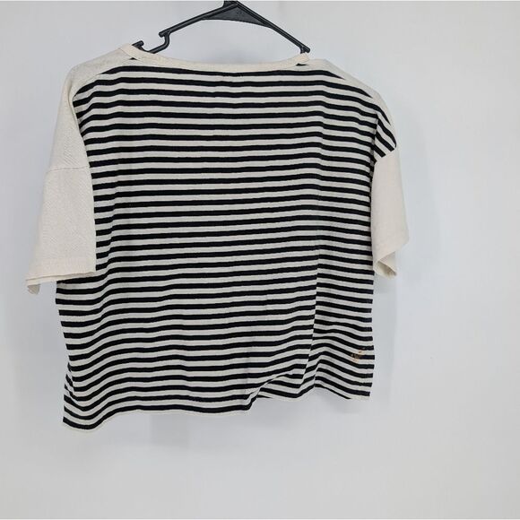 Marc Jacobs Black and White Striped Top with Colorful Embellishments - Picture 4 of 6